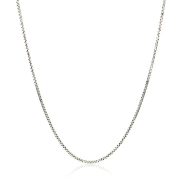 14k White Gold Octagonal Box Chain (1.00 mm) - 0