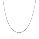 10k White Gold Solid Diamond Cut Rope Chain 1.4mm-2