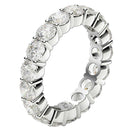 Round Cut Lab Grown Diamond Eternity Ring in 14k White Gold (3 cttw FG/VS2)-4