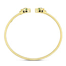 14k Yellow Gold Panther Bangle (3.00 mm)-3