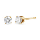14K Yellow Gold 1/2 Cttw Round-Cut Diamond Solitaire Stud Earrings (O-P Color, SI2-I1 Clarity)-1