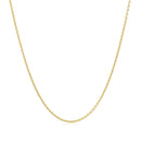 14k Yellow Gold Round Cable Link Chain 1.1mm-2