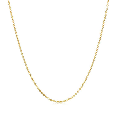 14k Yellow Gold Round Cable Link Chain 1.1mm - 0