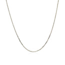 10k White Gold Adjustable Cable Chain 0.9mm-2