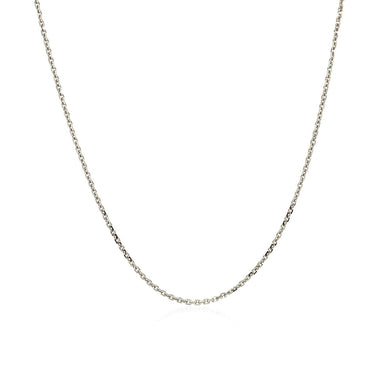 10k White Gold Adjustable Cable Chain 0.9mm - 0