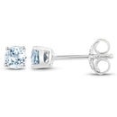 0.64 Carat Genuine Blue Topaz .925 Sterling Silver Earrings-2