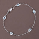 1.80 Carat Genuine Blue Topaz .925 Sterling Silver Bracelet-4