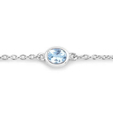 1.80 Carat Genuine Blue Topaz .925 Sterling Silver Bracelet - 0