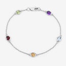 1.83 Carat Genuine Multi Stones .925 Sterling Silver Bracelet-10