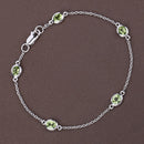 1.75 Carat Genuine Peridot .925 Sterling Silver Bracelet-8