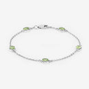 1.75 Carat Genuine Peridot .925 Sterling Silver Bracelet-11
