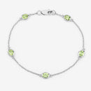 1.75 Carat Genuine Peridot .925 Sterling Silver Bracelet-12