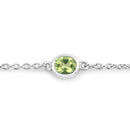 1.75 Carat Genuine Peridot .925 Sterling Silver Bracelet-6
