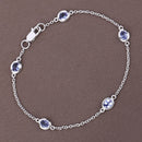 1.65 Carat Genuine Tanzanite .925 Sterling Silver Bracelet-8
