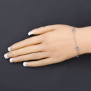 1.65 Carat Genuine Tanzanite .925 Sterling Silver Bracelet-9