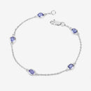1.65 Carat Genuine Tanzanite .925 Sterling Silver Bracelet-10