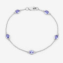 1.65 Carat Genuine Tanzanite .925 Sterling Silver Bracelet-11