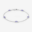 1.65 Carat Genuine Tanzanite .925 Sterling Silver Bracelet-12
