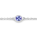 1.65 Carat Genuine Tanzanite .925 Sterling Silver Bracelet-6