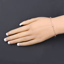 0.45 Carat Genuine Morganite .925 Sterling Silver Bracelet-9