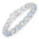10.50 Carat Genuine Blue Topaz .925 Sterling Silver Bracelet-4