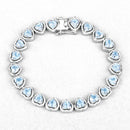 10.50 Carat Genuine Blue Topaz .925 Sterling Silver Bracelet-8