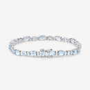 10.06 Carat Genuine Aquamarine .925 Sterling Silver Bracelet-12