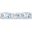 10.06 Carat Genuine Aquamarine .925 Sterling Silver Bracelet-5