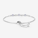 0.77 Carat Genuine Tanzanite and White Sapphire .925 Sterling Silver Bracelet-12