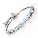 7.60 Carat Genuine Blue Topaz .925 Sterling Silver Bracelet-7