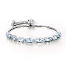 7.60 Carat Genuine Blue Topaz .925 Sterling Silver Bracelet-8