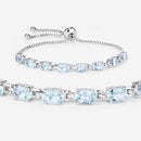 7.60 Carat Genuine Blue Topaz .925 Sterling Silver Bracelet-11