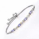1.81 Carat Genuine Tanzanite and White Topaz .925 Sterling Silver Bracelet-7