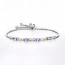 1.81 Carat Genuine Tanzanite and White Topaz .925 Sterling Silver Bracelet-8