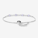 1.81 Carat Genuine Tanzanite and White Topaz .925 Sterling Silver Bracelet-12