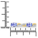 1.81 Carat Genuine Tanzanite and White Topaz .925 Sterling Silver Bracelet-6