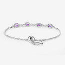 3.27 Carat Genuine Amethyst and White Topaz .925 Sterling Silver Bracelet-12