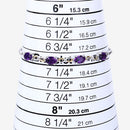 3.27 Carat Genuine Amethyst and White Topaz .925 Sterling Silver Bracelet-13