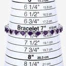 10.01 Carat Genuine Amethyst and White Diamond .925 Sterling Silver Bracelet-13