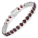 15.50 Carat Genuine Garnet .925 Sterling Silver Bracelet-4