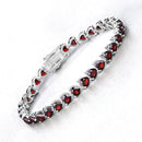15.50 Carat Genuine Garnet .925 Sterling Silver Bracelet-7