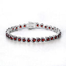 15.50 Carat Genuine Garnet .925 Sterling Silver Bracelet-8