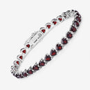 15.50 Carat Genuine Garnet .925 Sterling Silver Bracelet-10