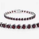 15.50 Carat Genuine Garnet .925 Sterling Silver Bracelet-11