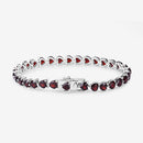 15.50 Carat Genuine Garnet .925 Sterling Silver Bracelet-12