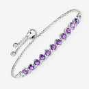 2.64 Carat Genuine Amethyst .925 Sterling Silver Bracelet-10