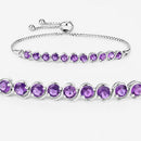 2.64 Carat Genuine Amethyst .925 Sterling Silver Bracelet-11