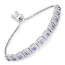 1.10 Carat Genuine Tanzanite .925 Sterling Silver Bracelet-4