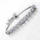 1.10 Carat Genuine Tanzanite .925 Sterling Silver Bracelet-7