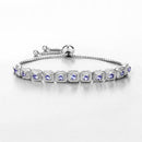 1.10 Carat Genuine Tanzanite .925 Sterling Silver Bracelet-8